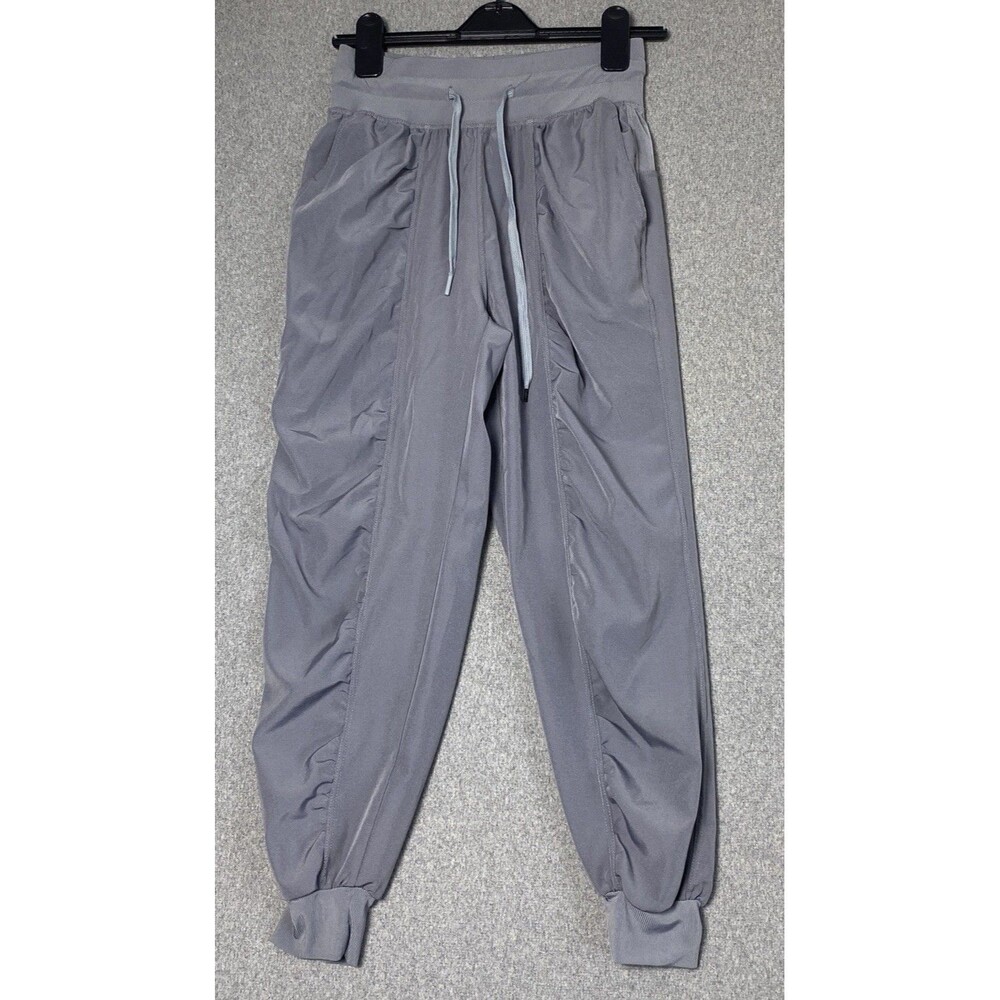 High Elastic Waist Gray Jogger Size L Stretch